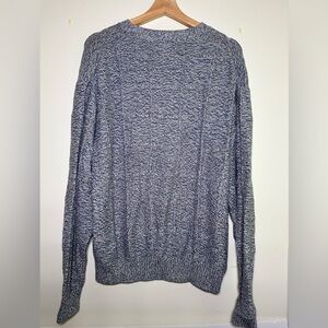 100% cotton blue knit sweater